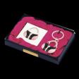 Glamorous Pink Handbag Keyring and compact mirror Gift Set